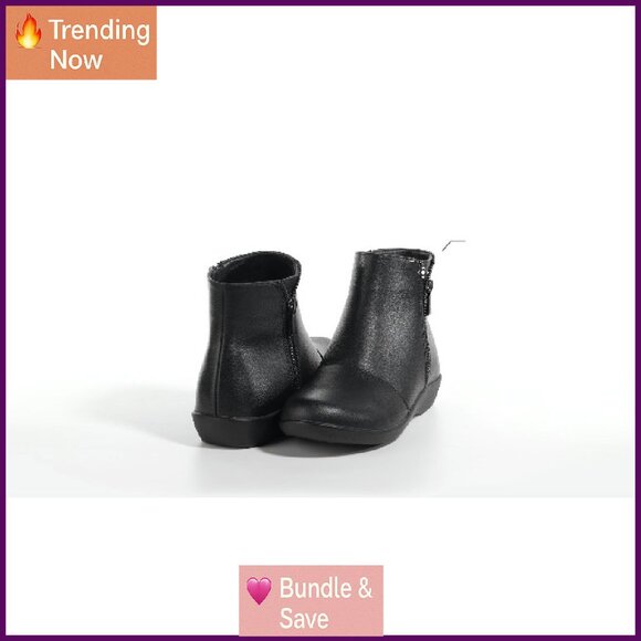 Women's Ankle Boots Flat Booties Side Zipper Comfortable Walking Shoes - Picture 8 of 8